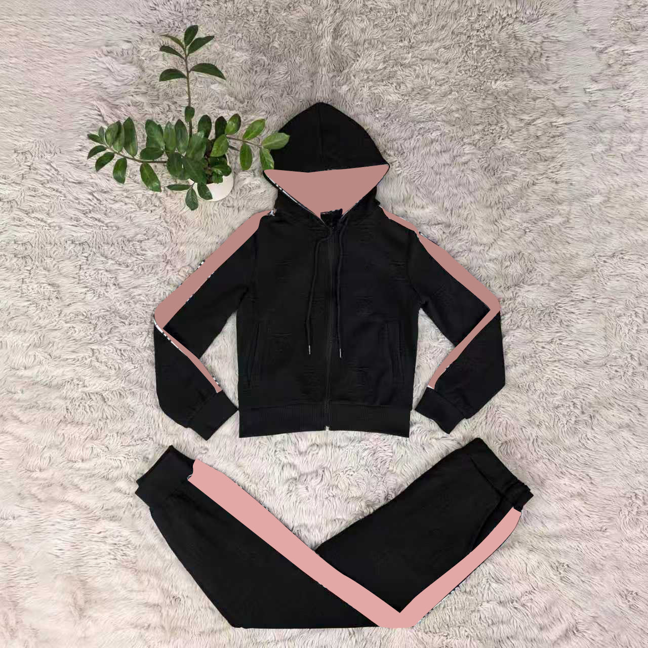 Jacquard Hooded Set