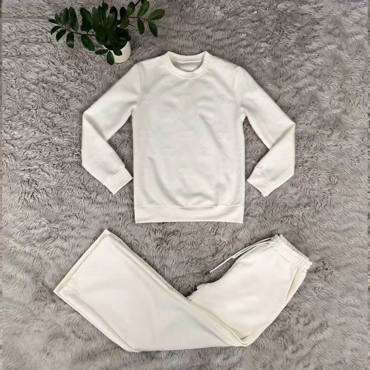 Long Embossed Two-Piece Set