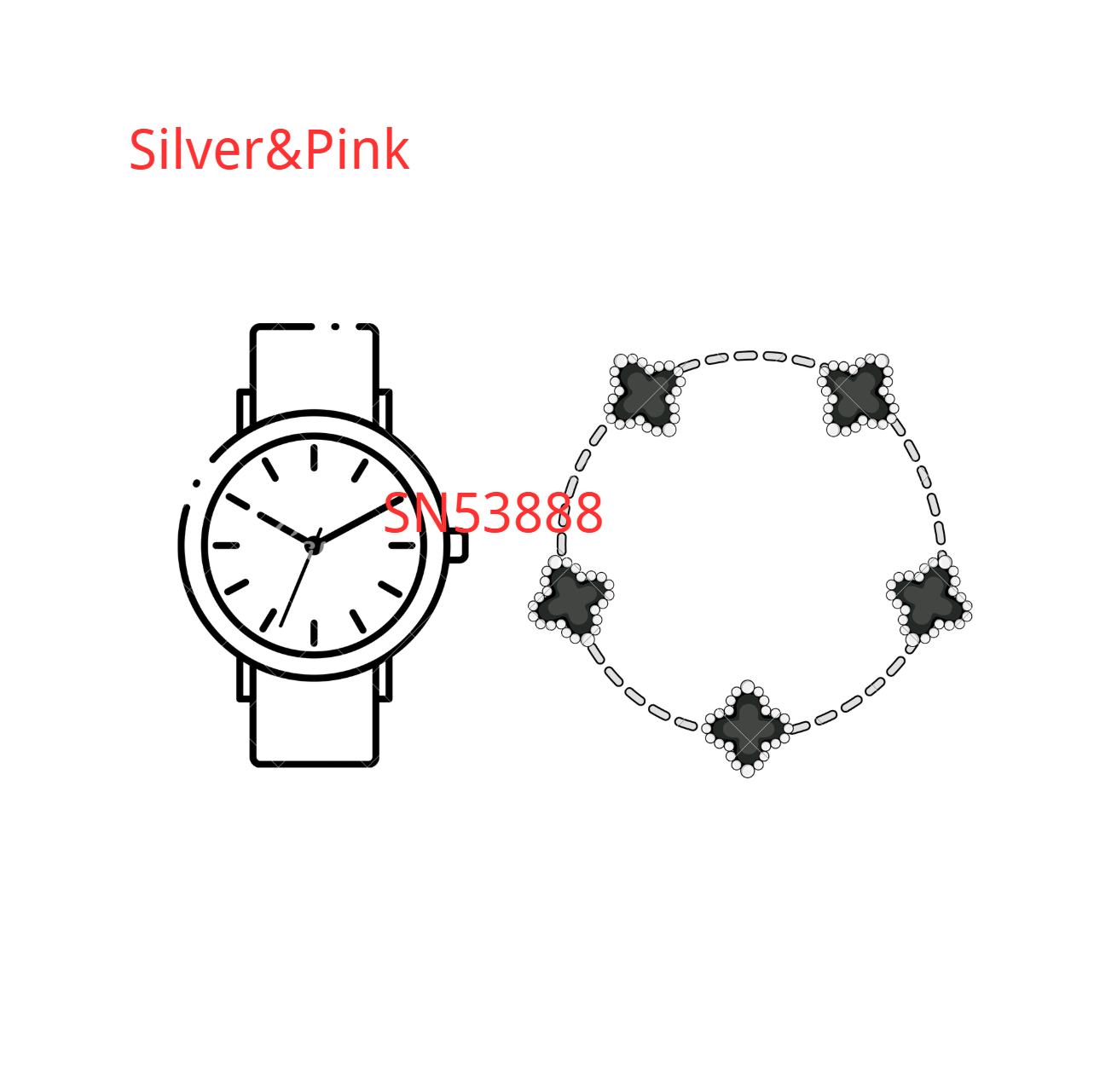 Watch and Bracelet Set (SN53888)