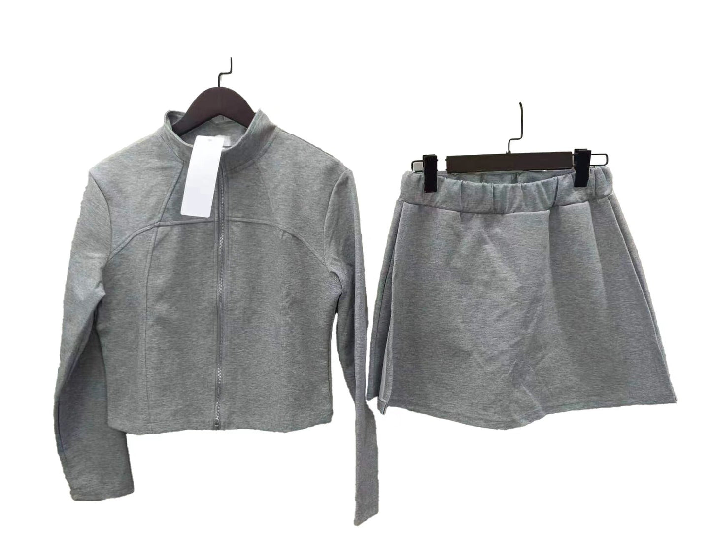 Women's Long-sleeved Top+Skirt