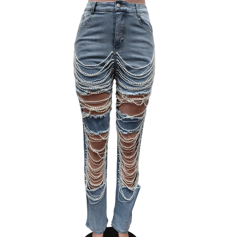 Pearl Chain Jeans
