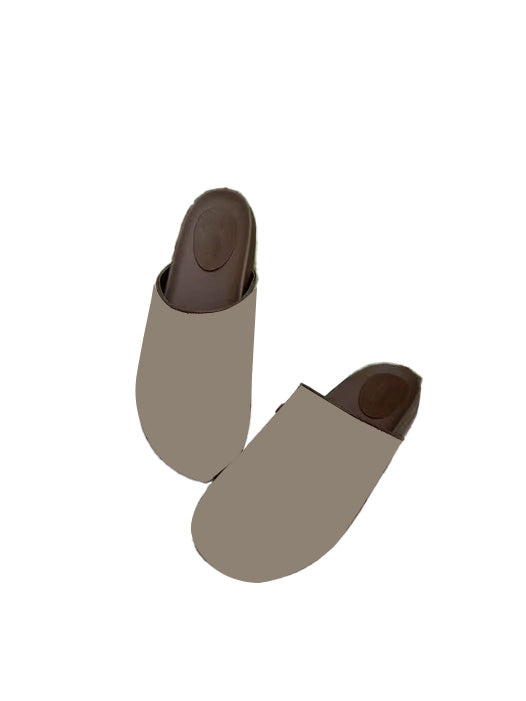 Brown Bag&Brown Print Slippers