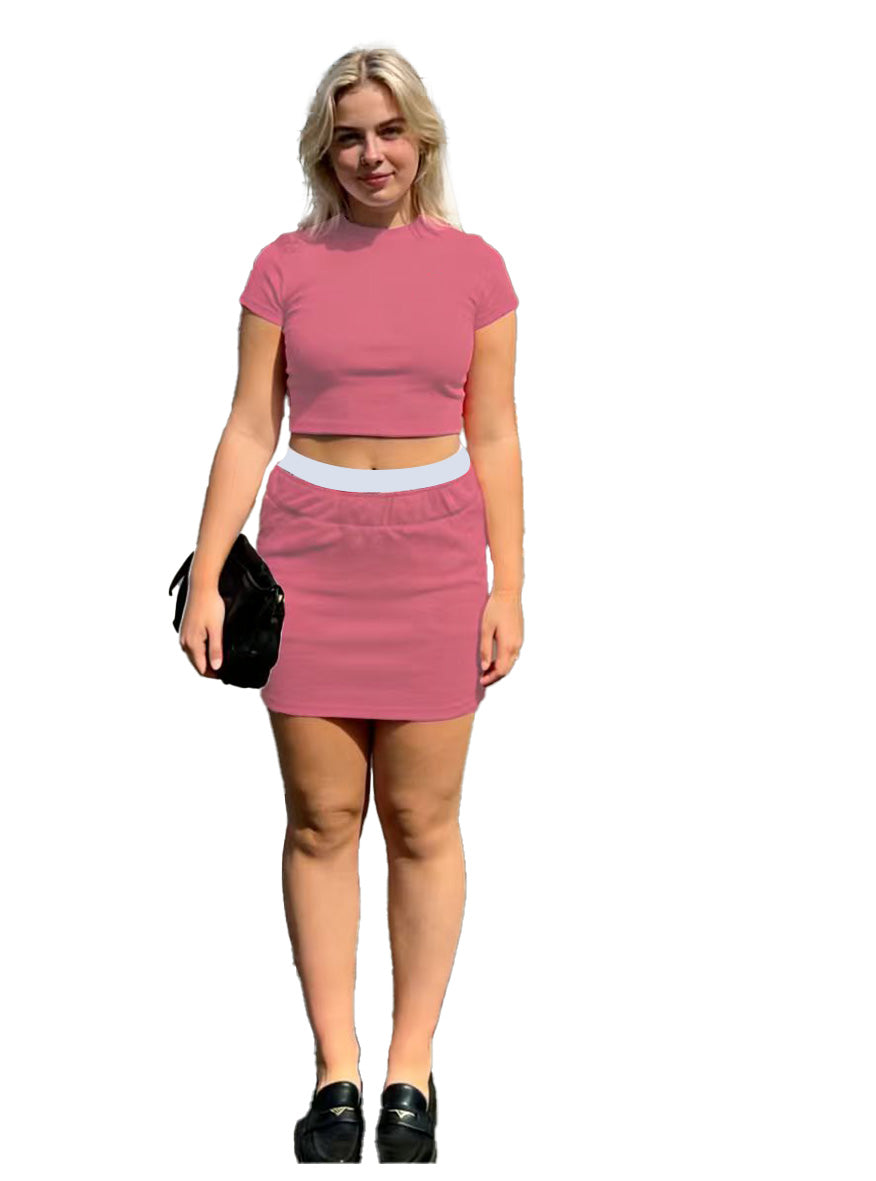 Short Skirt and Short Sleeve Top Set