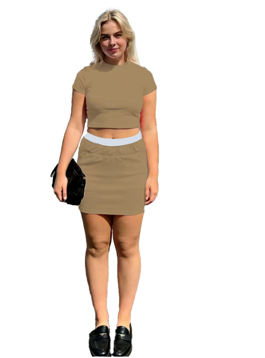 Short Skirt and Short Sleeve Top Set