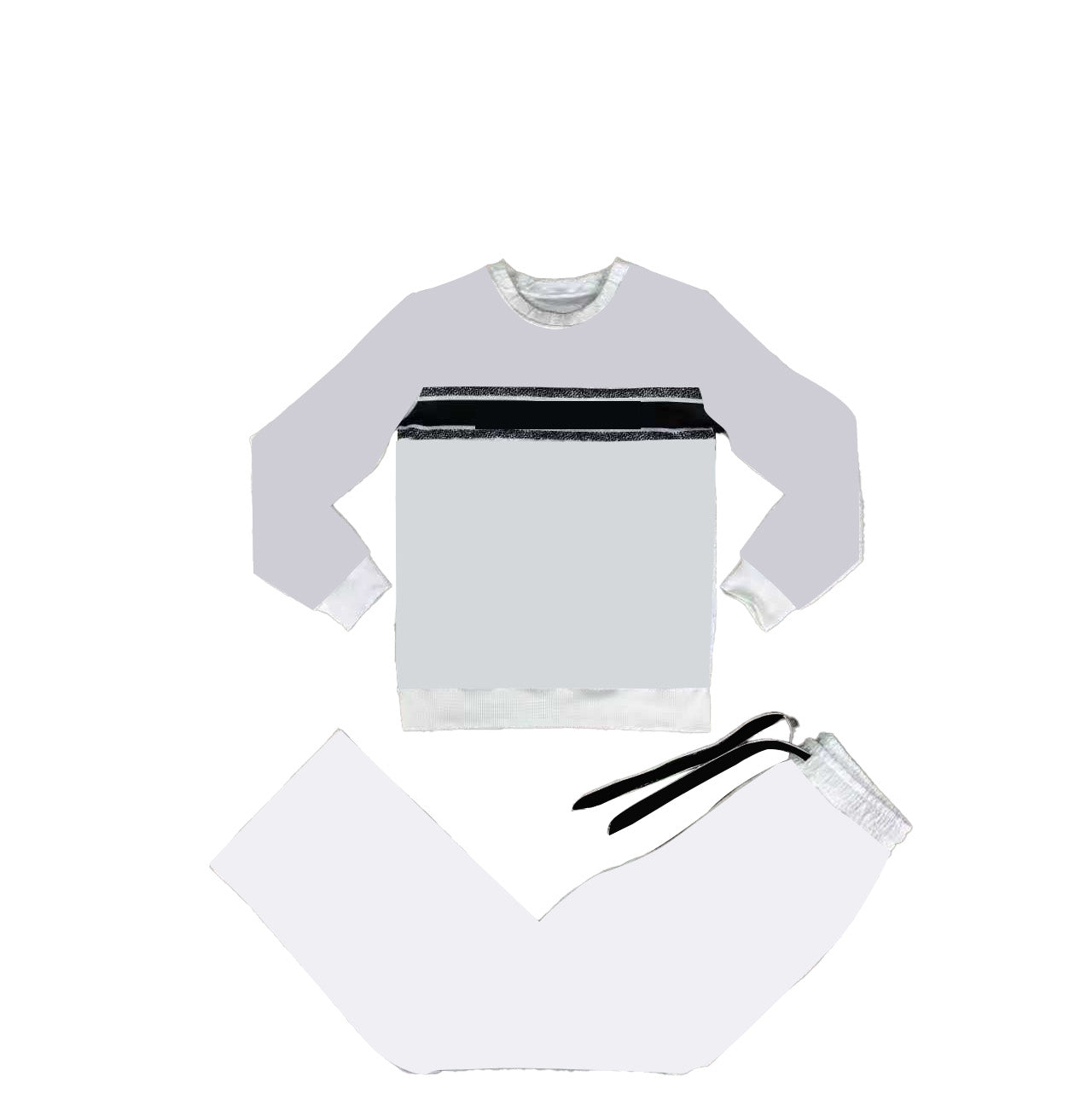Embroidered Long-Sleeved Top and Pants Set