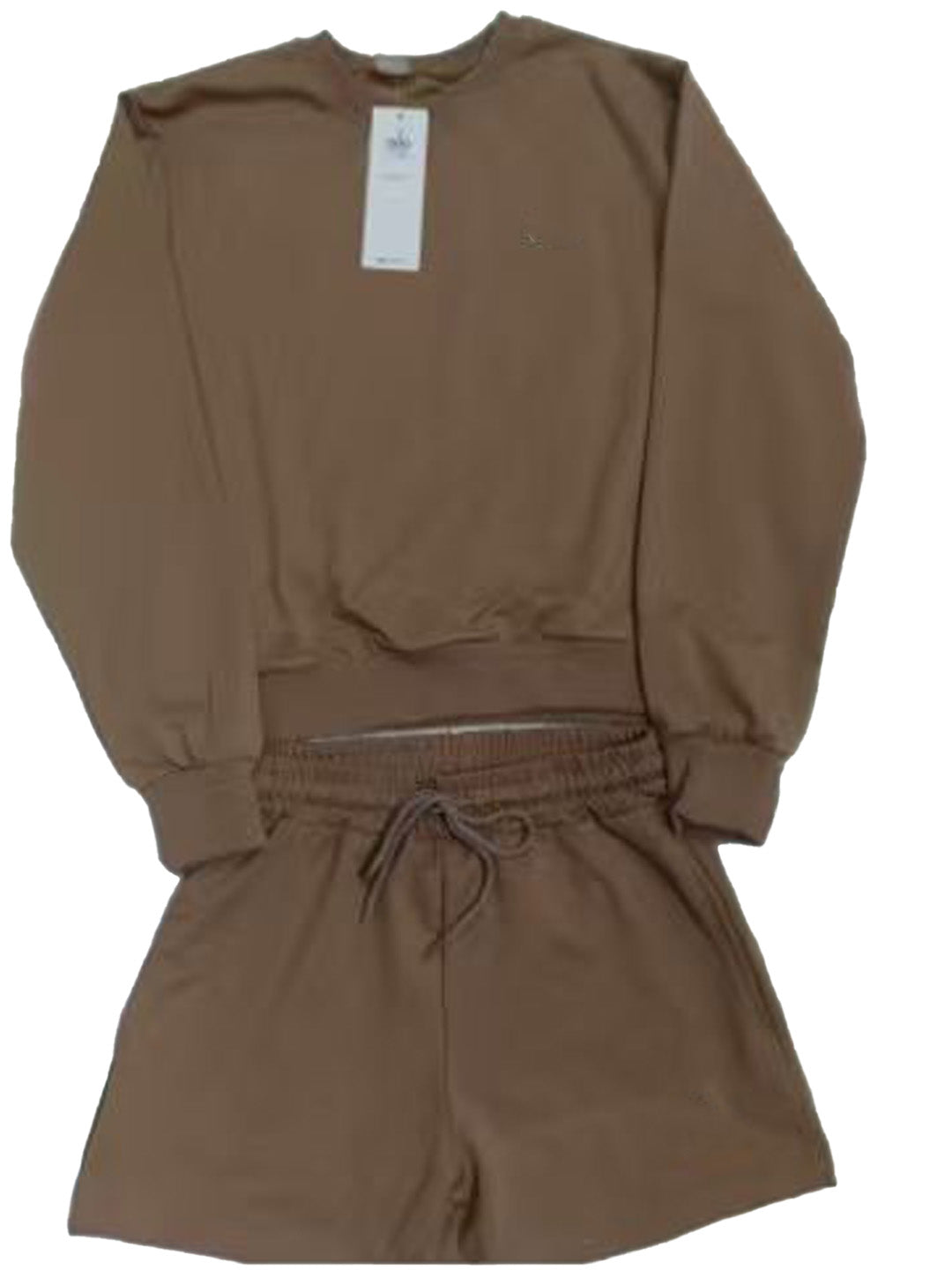 Women's Long-sleeved Sweatshirt + Shorts