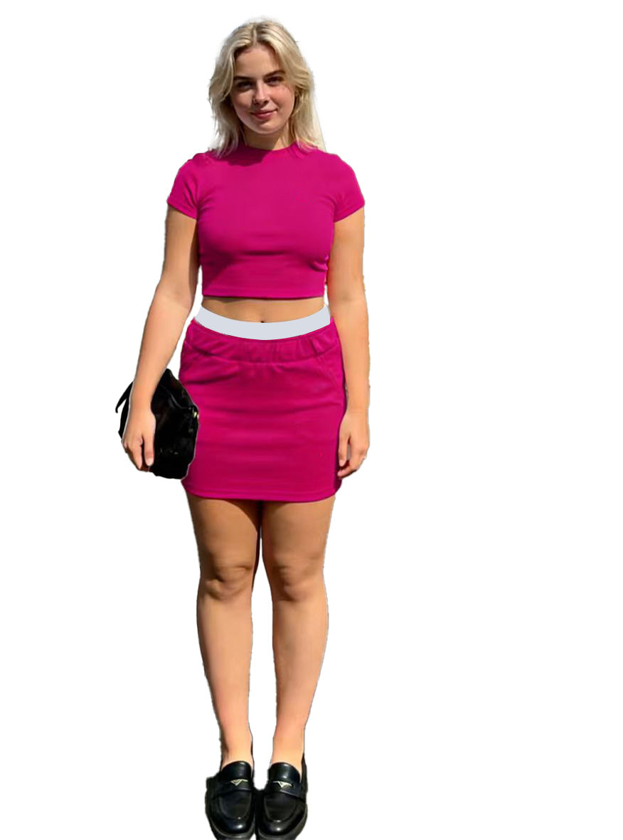Short Skirt and Short Sleeve Top Set