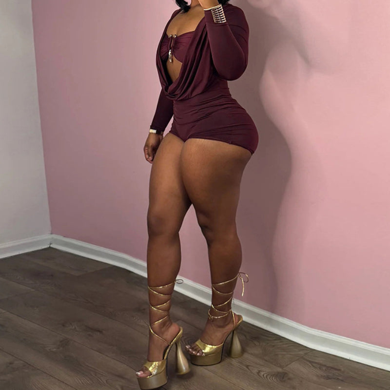 Sexy Deep V-neck Jumpsuit