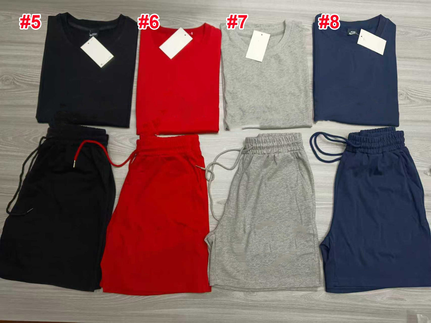 Short-sleeved and shorts set