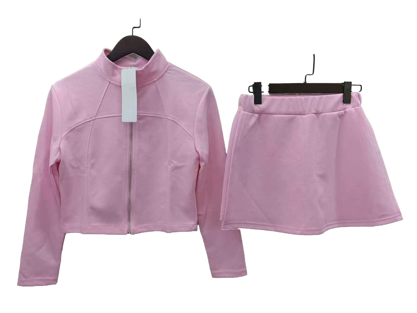 Women's Long-sleeved Top+Skirt