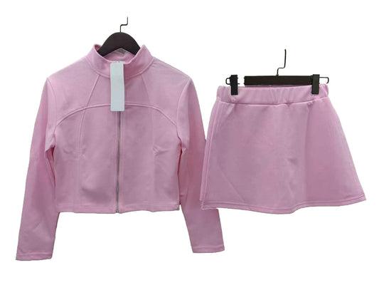 Women's Long-sleeved Top+Skirt